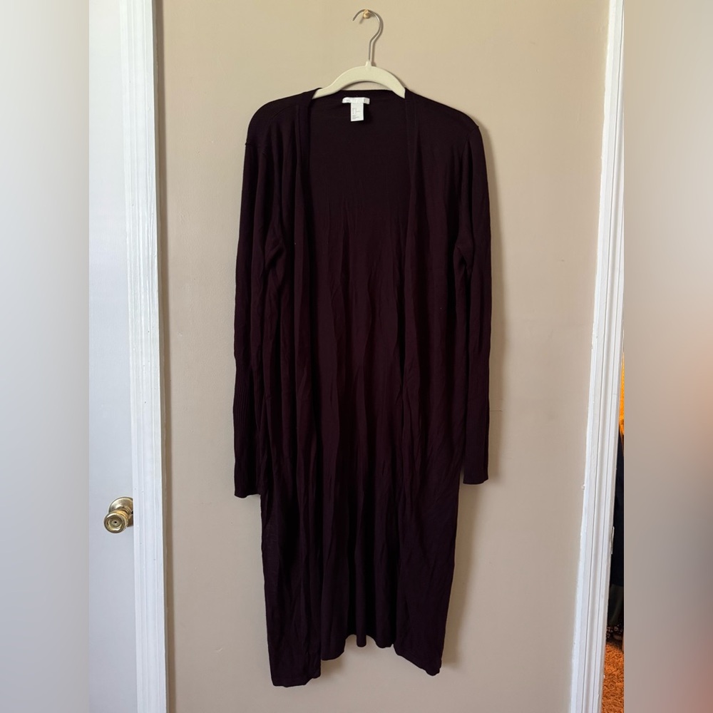 H&M purple light weight cardigan